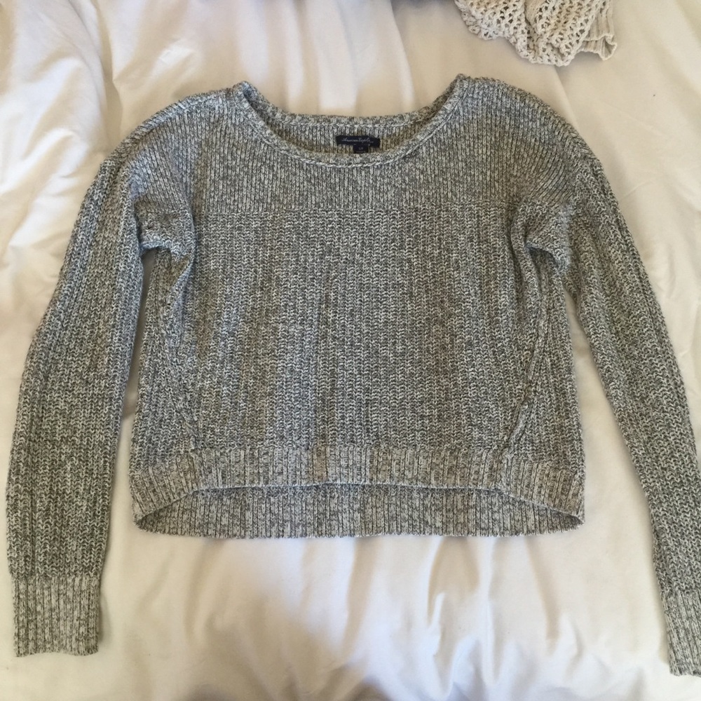 Cozy American Eagle Cropped Sweater